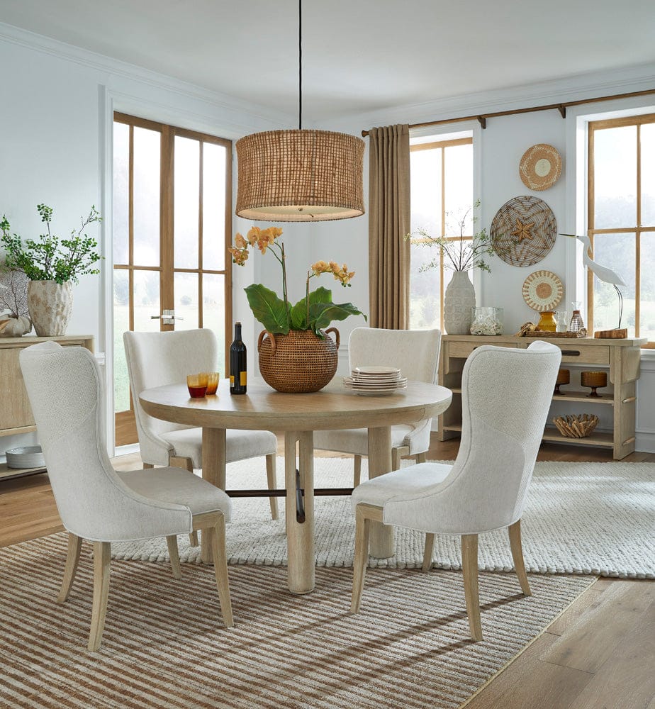 Henry & Mason  -  Ember Cove Sanibel Brown Extendable Round Dining Table  - AFA01413 view 10