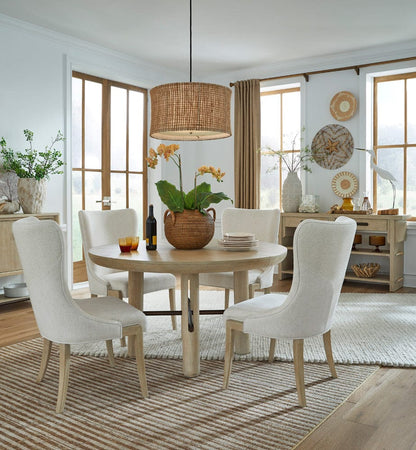 Henry & Mason  -  Ember Cove Sanibel Brown Extendable Round Dining Table  - AFA01413 view 10