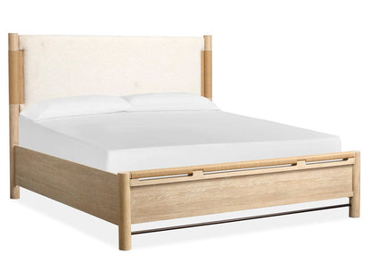 Henry & Mason  -  Ember Cove Sanibel Brown Queen Panel Upholstered Bed  - AFA01420 view 1