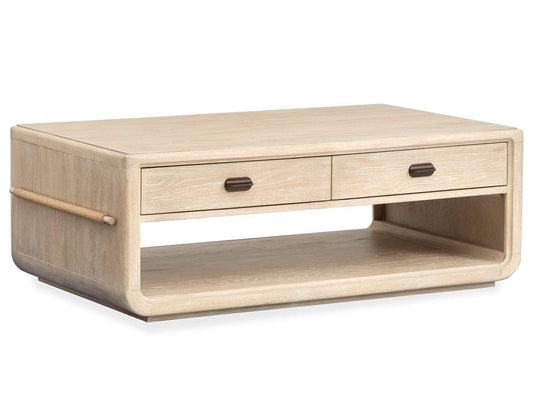 Henry & Mason  -  Ember Cove Sanibel Brown Rectangular Cocktail Table With Casters  - AFA01421 view 1