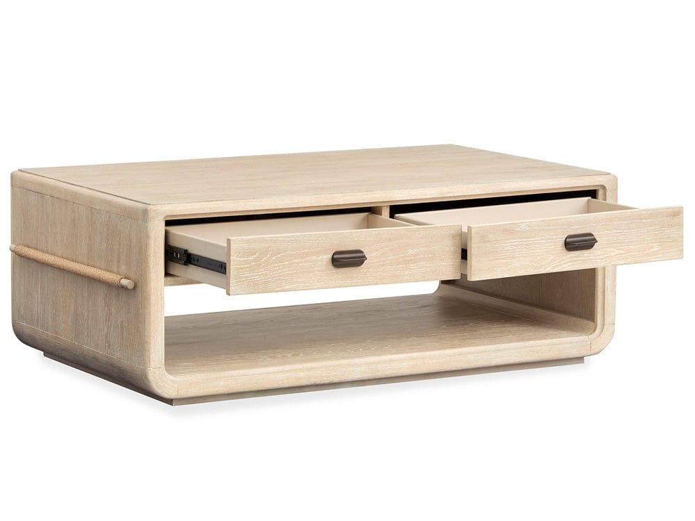 Henry & Mason  -  Ember Cove Sanibel Brown Rectangular Cocktail Table With Casters  - AFA01421 view 6