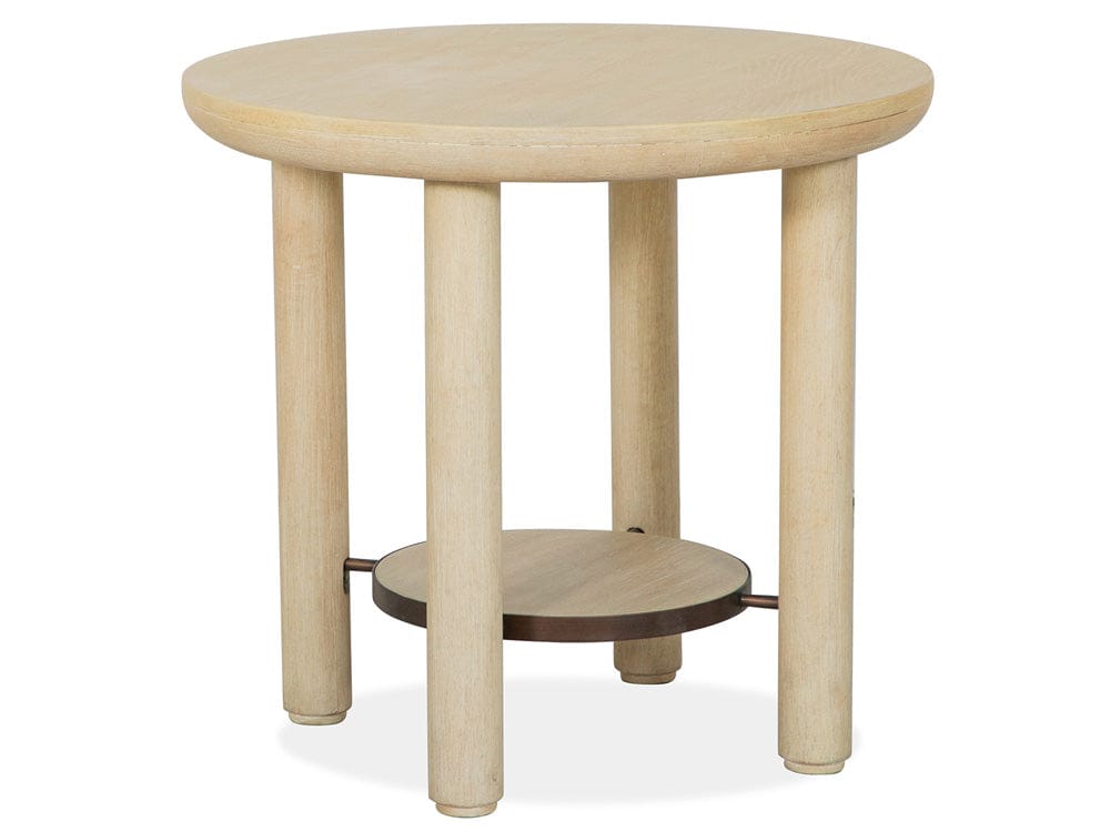 Henry & Mason  -  Ember Cove Sanibel Brown Round End Table  - AFA01422 view 1