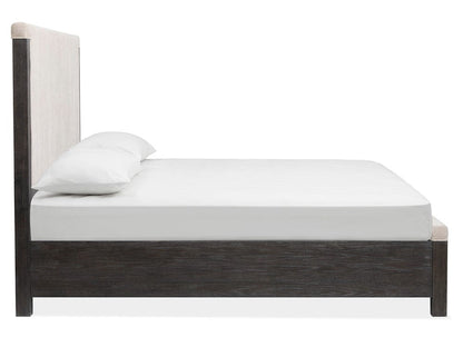 Henry & Mason  -  Ember Creek Ravenwood Black California King Upholstered Panel Bed  - AFA01166 view 3