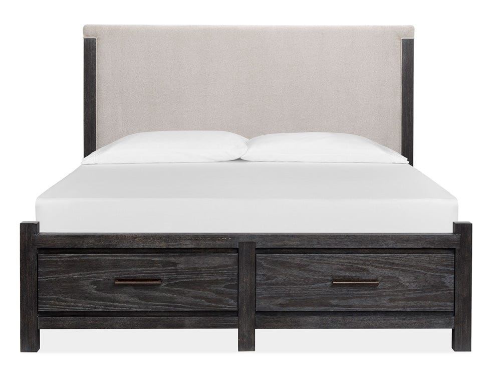 Henry & Mason  -  Ember Creek Ravenwood Black California King Upholstered Panel Storage Bed  - AFA01167 view 3