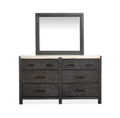 Henry & Mason  -  Ember Creek Ravenwood Black Drawer Dresser With Landscape Mirror  - AFA01173 view 2
