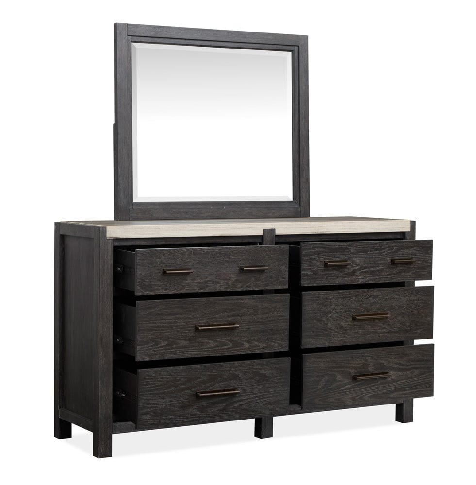 Henry & Mason  -  Ember Creek Ravenwood Black Drawer Dresser With Landscape Mirror  - AFA01173 view 8
