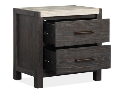 Henry & Mason  -  Ember Creek Ravenwood Black Drawer Nightstand  - AFA01174 view 4