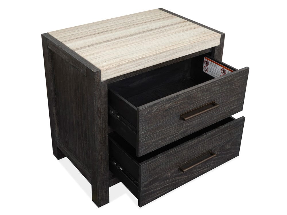 Henry & Mason  -  Ember Creek Ravenwood Black Drawer Nightstand  - AFA01174 view 5