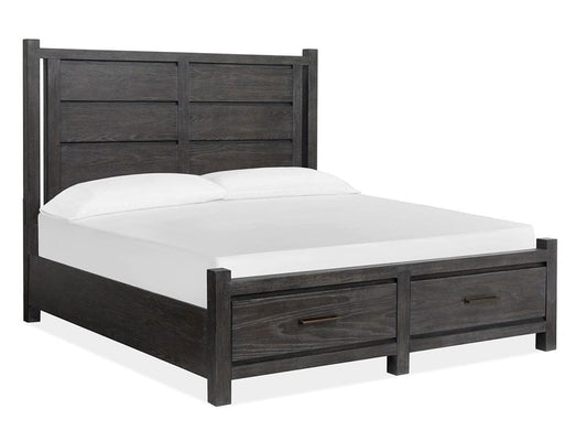 Henry & Mason  -  Ember Creek Ravenwood Black King Panel Storage Bed  - AFA01177 view 1