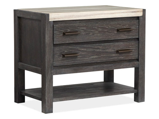 Henry & Mason  -  Ember Creek Ravenwood Black Open Nightstand  - AFA01183 view 1