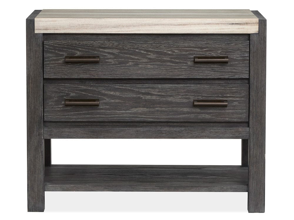 Henry & Mason  -  Ember Creek Ravenwood Black Open Nightstand  - AFA01183 view 2
