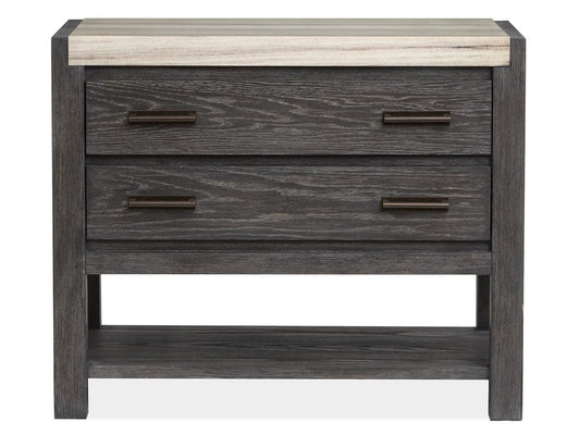 Henry & Mason  -  Ember Creek Ravenwood Black Open Nightstand  - AFA01183 view 2