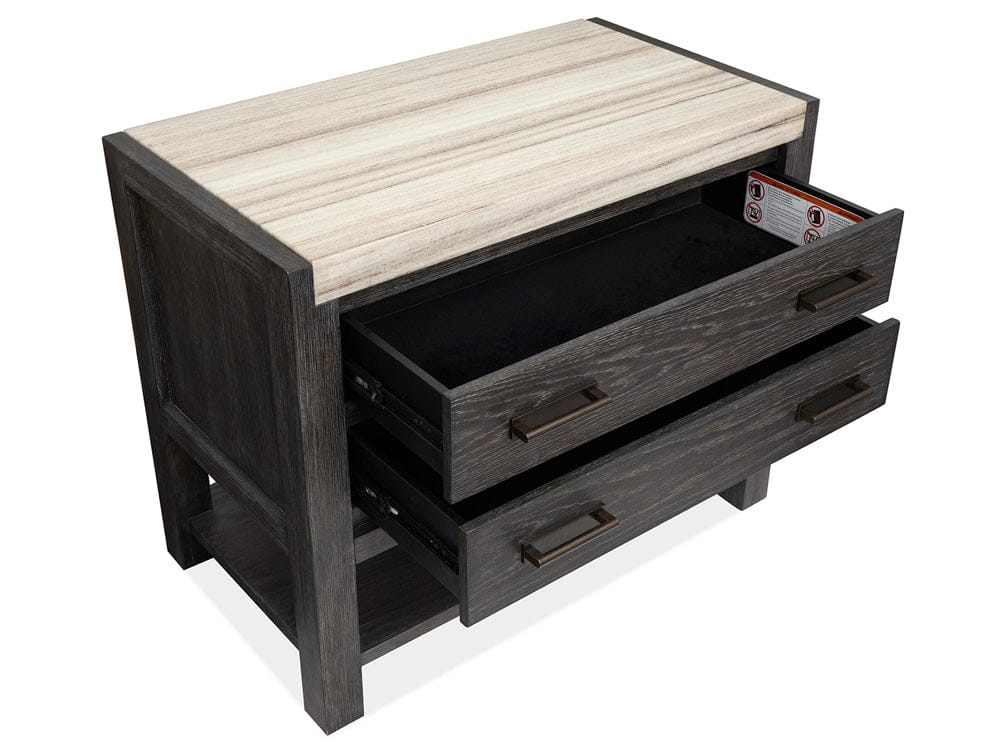 Henry & Mason  -  Ember Creek Ravenwood Black Open Nightstand  - AFA01183 view 5