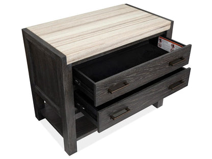Henry & Mason  -  Ember Creek Ravenwood Black Open Nightstand  - AFA01183 view 5