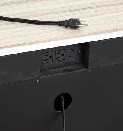 Henry & Mason  -  Ember Creek Ravenwood Black Open Nightstand  - AFA01183 view 7