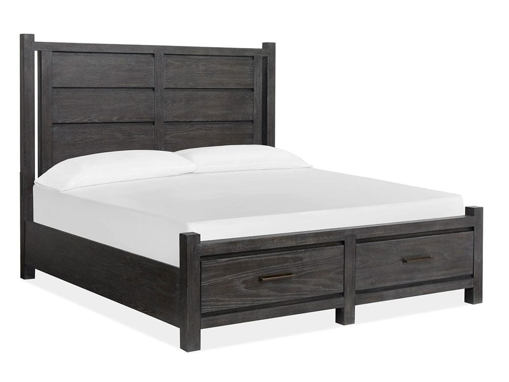 Henry & Mason  -  Ember Creek Ravenwood Black Queen Panel Storage Bed  - AFA01185 view 1