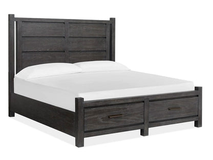 Henry & Mason  -  Ember Creek Ravenwood Black Queen Panel Storage Bed  - AFA01185 view 1