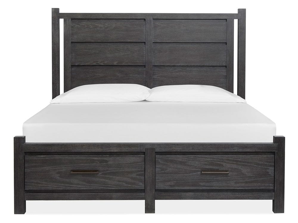 Henry & Mason  -  Ember Creek Ravenwood Black Queen Panel Storage Bed  - AFA01185 view 2