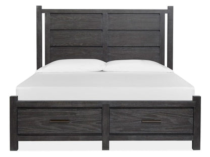 Henry & Mason  -  Ember Creek Ravenwood Black Queen Panel Storage Bed  - AFA01185 view 2