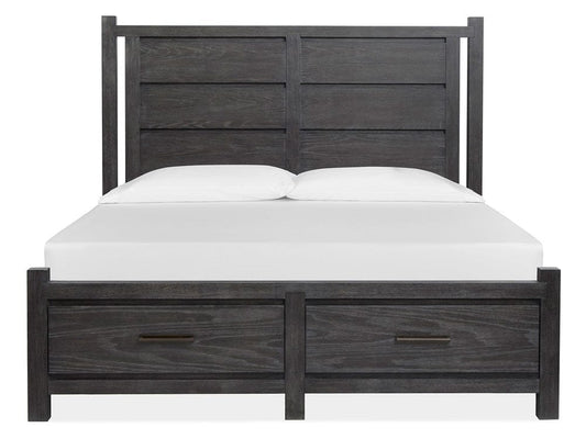 Henry & Mason  -  Ember Creek Ravenwood Black Queen Panel Storage Bed  - AFA01185 view 2