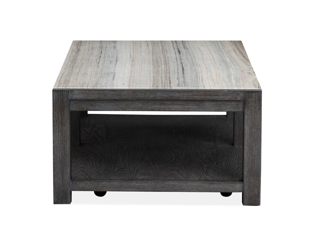 Henry & Mason  -  Ember Creek Ravenwood Black Rectangular Cocktail Table With Casters  - AFA01188 view 3