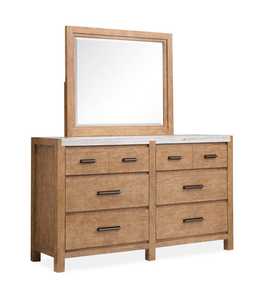 Henry & Mason  -  Ember Creek Sierra Brown Drawer Dresser With Landscape Mirror  - AFA01207 view 1