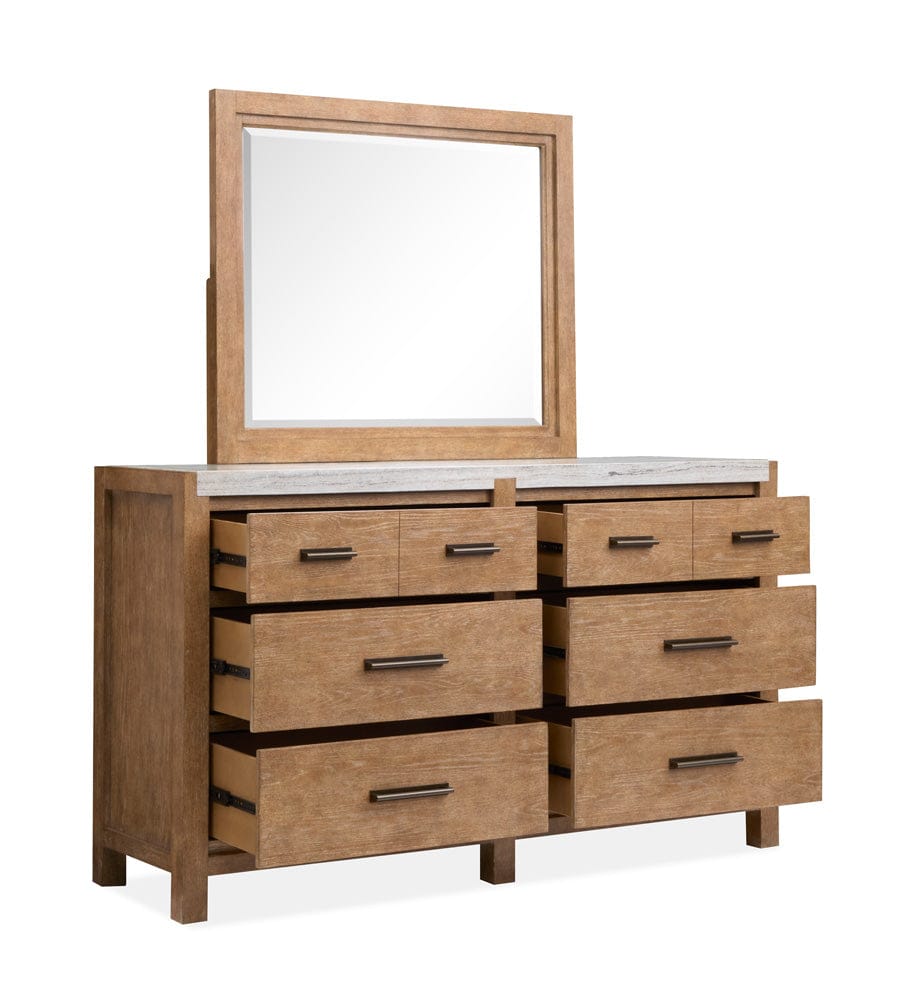 Henry & Mason  -  Ember Creek Sierra Brown Drawer Dresser With Landscape Mirror  - AFA01207 view 6