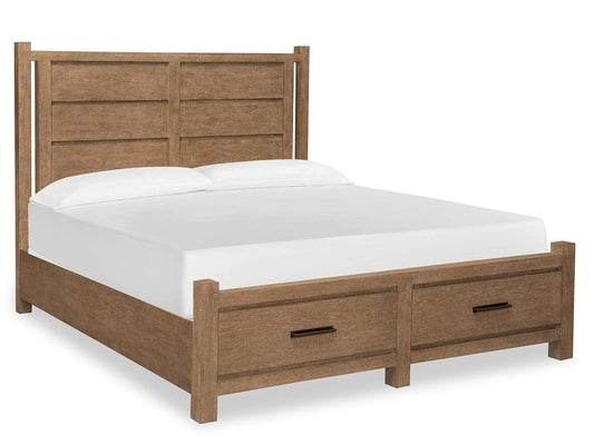 Henry & Mason  -  Ember Creek Sierra Brown King Panel Storage Bed  - AFA01211 view 1