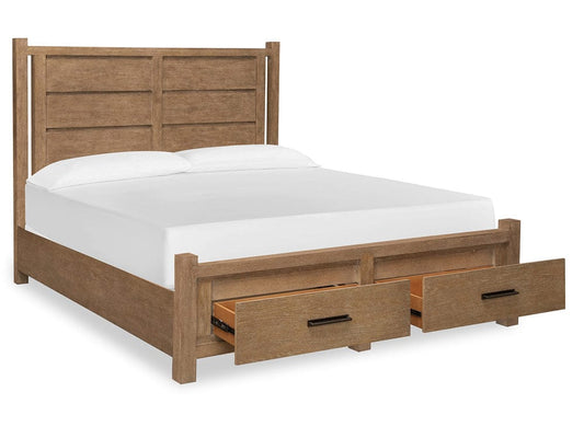 Henry & Mason  -  Ember Creek Sierra Brown King Panel Storage Bed  - AFA01211 view 2