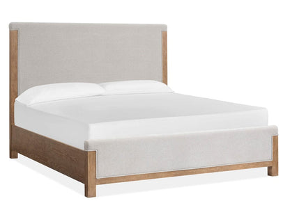Henry & Mason  -  Ember Creek Sierra Brown Queen Upholstered Panel Bed  - AFA01220 view 1