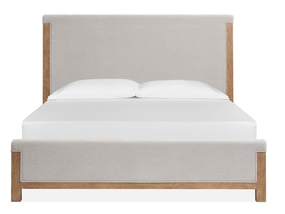 Henry & Mason  -  Ember Creek Sierra Brown Queen Upholstered Panel Bed  - AFA01220 view 2