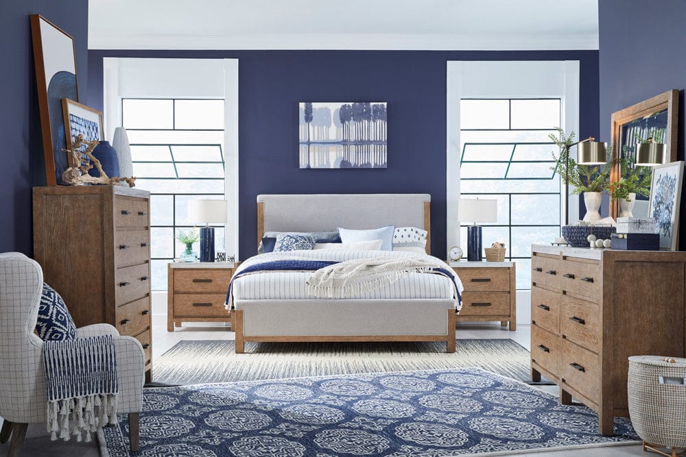 Henry & Mason  -  Ember Creek Sierra Brown Queen Upholstered Panel Bed  - AFA01220 view 6