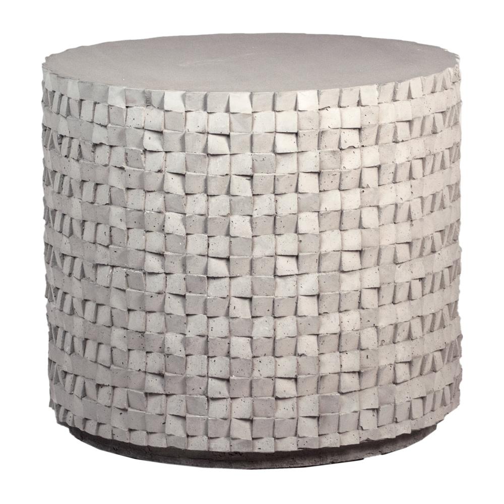 Henry & Mason - Enid Light Gray Concrete Side Table - DV7145 veiw 1
