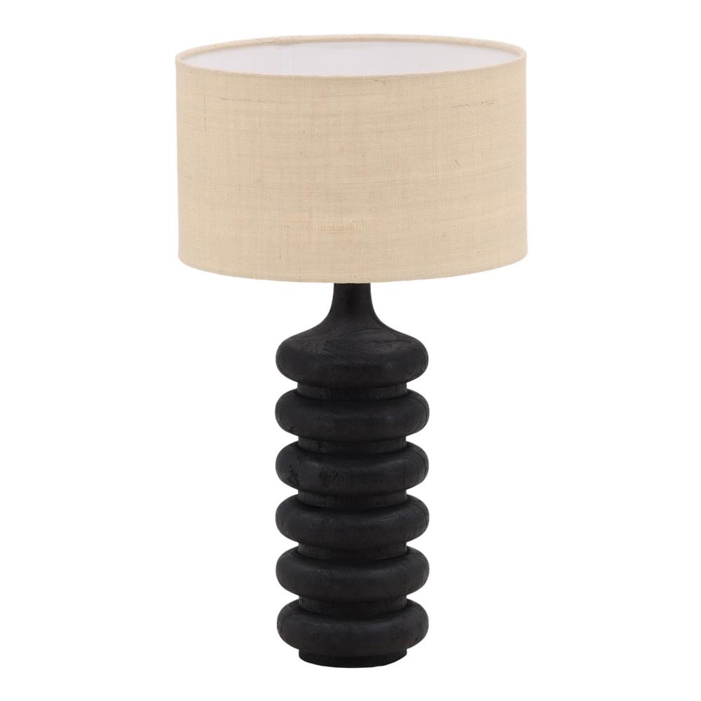 Henry & Mason - Estrada 27.5in Black Mango Wood Table Lamp with Beige Jute Shade - DV7533 veiw 1