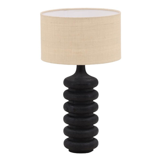 Henry & Mason - Estrada 27.5in Black Mango Wood Table Lamp with Beige Jute Shade - DV7533 veiw 1