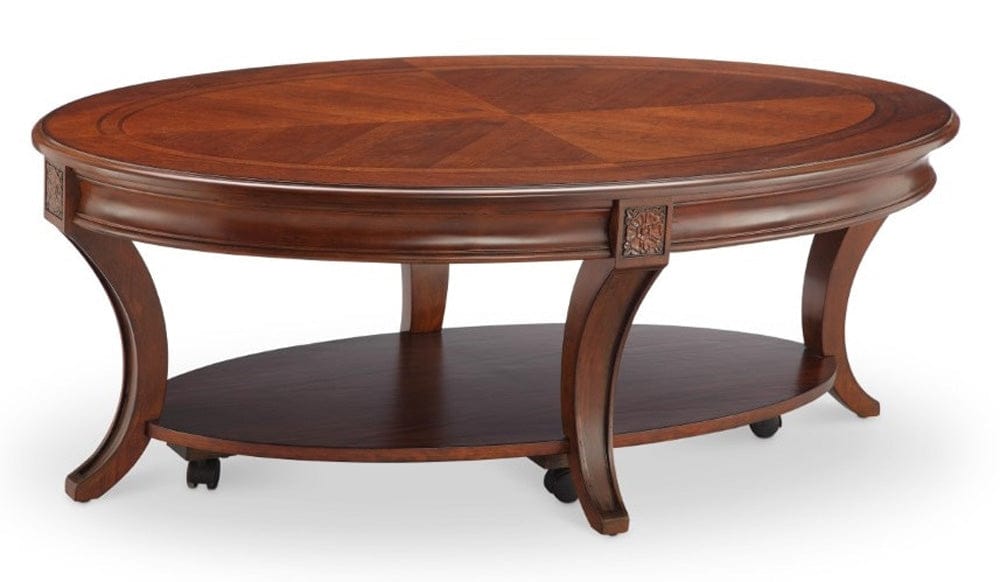 Henry & Mason - Evelaine Oval Cocktail Table casters - AFA00669 view 1
