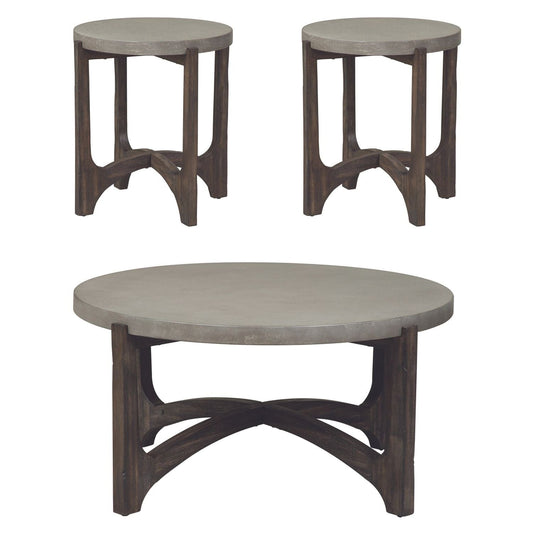 Henry & Mason - Falls 3 Piece Set (1 Cocktail & 2 End Tables) in Wirebrush Rustic Brown - AFA02217 view 1