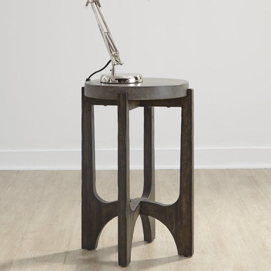 Henry & Mason - Falls Chair Side Table in Wirebrush Rustic Brown - AFA02214 view 2
