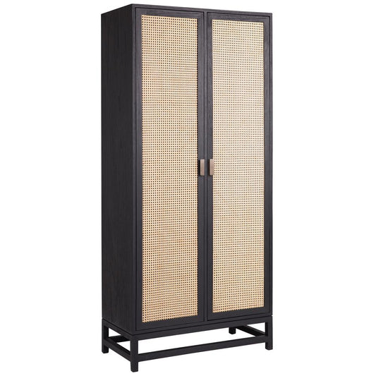 Henry & Mason - Farenth Solid Hardwood Cabinet with Rattan Double Doors - DV7543 veiw 1