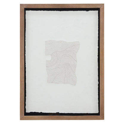 Henry & Mason - Fargo 3D Embroidered Paper Mache Textured Wall Art in a Natural Wood Float Frame - DV7921 veiw 1
