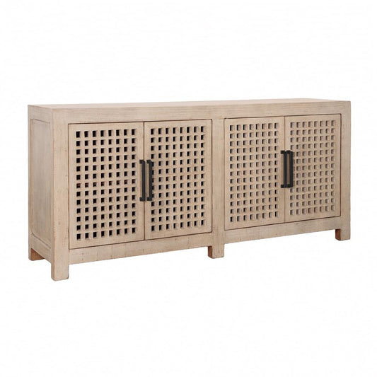 Henry & Mason - Ferante 4 Door Reclaimed Pine Wood Sideboard in Light Warm Wash - DV7449 veiw 1
