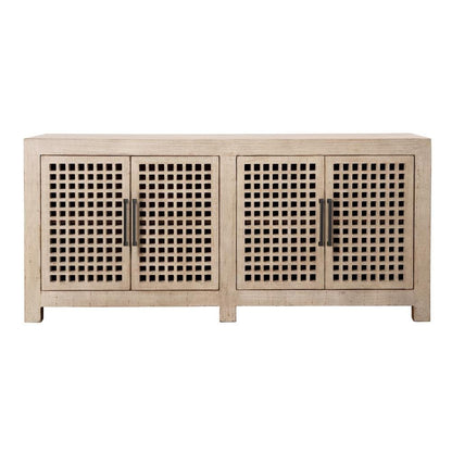 Henry & Mason - Ferante 4 Door Reclaimed Pine Wood Sideboard in Light Warm Wash - DV7449 veiw 2