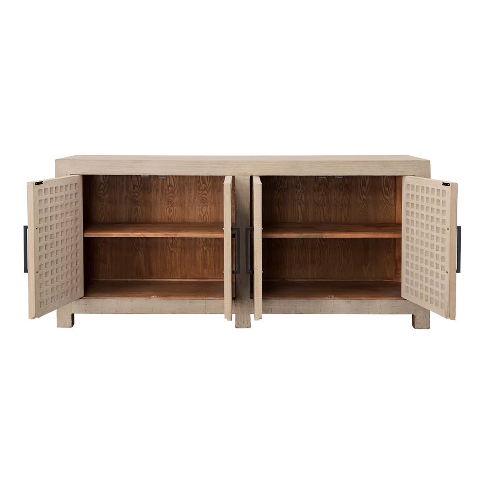 Henry & Mason - Ferante 4 Door Reclaimed Pine Wood Sideboard in Light Warm Wash - DV7449 veiw 5