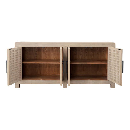 Henry & Mason - Ferante 4 Door Reclaimed Pine Wood Sideboard in Light Warm Wash - DV7449 veiw 5