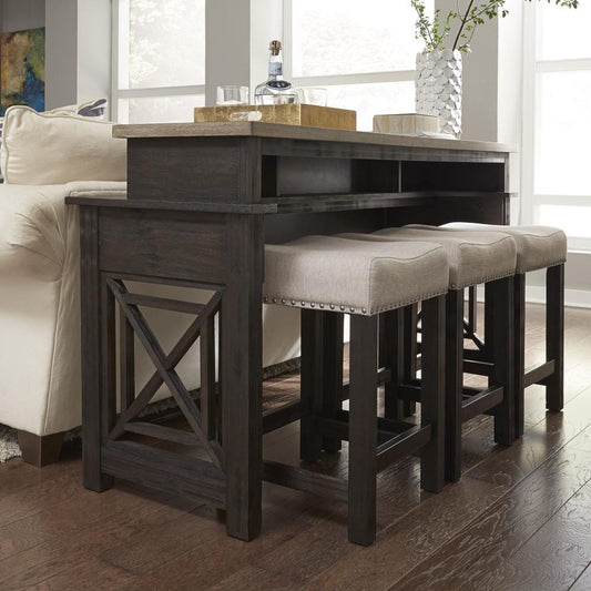 Henry & Mason - Fern River Console Bar Table in Charcoal & Ash - AFA02703 view 2
