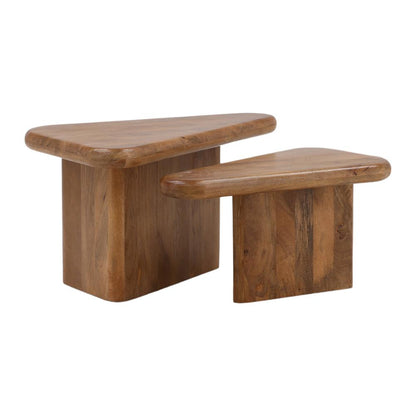 Henry & Mason - Festi 2pc Brown Mango Wood Occasional Table Set - DV7650 veiw 1