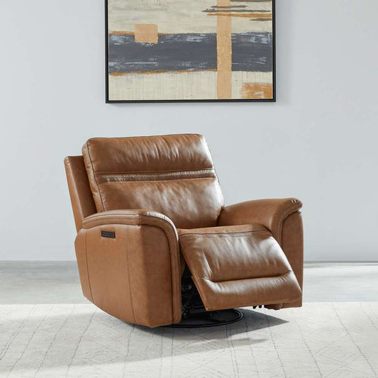 Henry & Mason - Fletcher SG Recliner P3 in Camel Leather - AFA03434 view 2