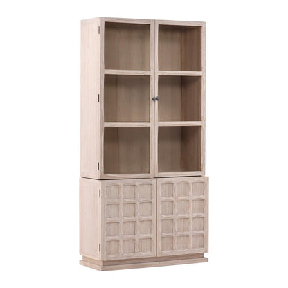 Henry & Mason - Fordd Whitewashed Elm Wood Storage Cabinet with Shelves - DV7085 veiw 1