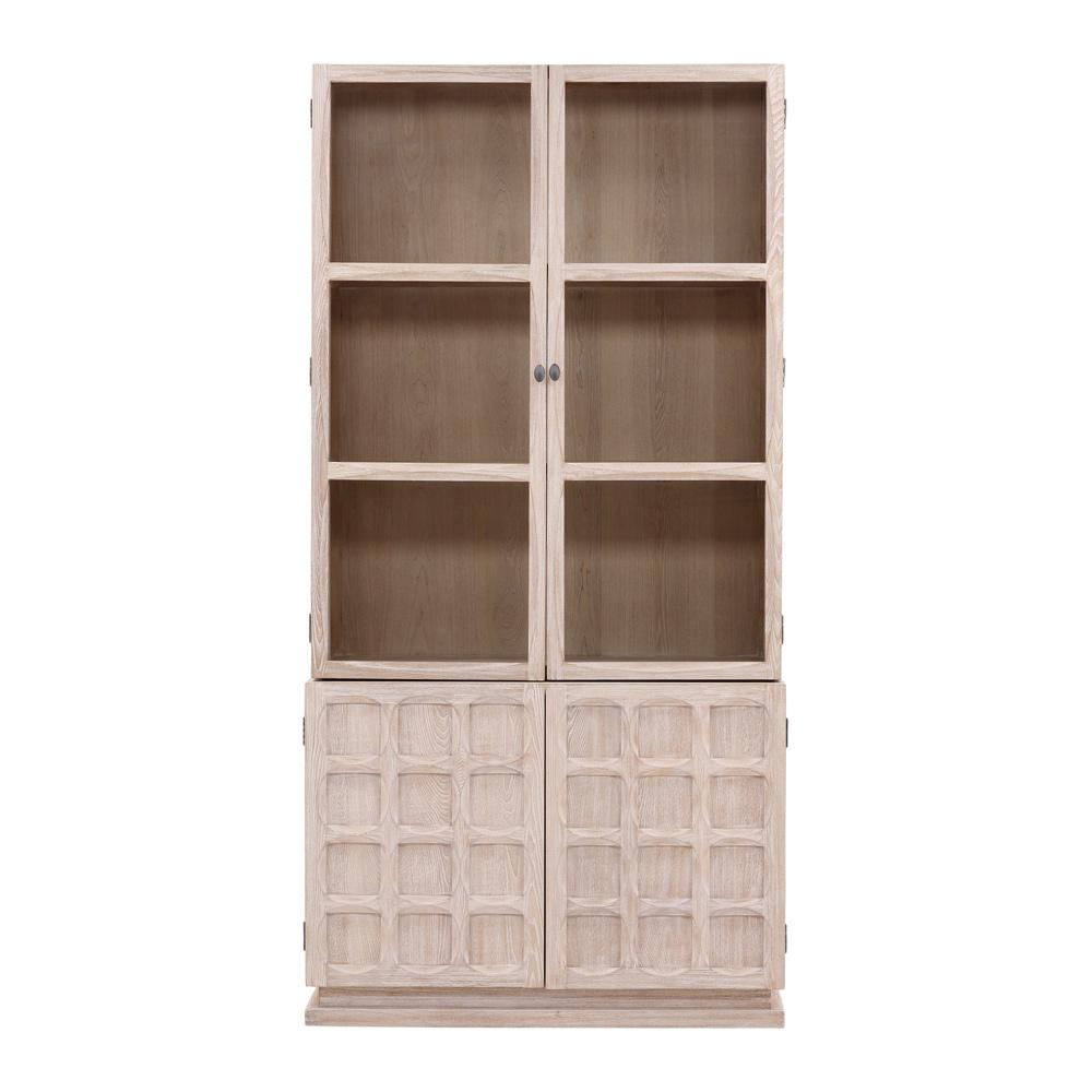 Henry & Mason - Fordd Whitewashed Elm Wood Storage Cabinet with Shelves - DV7085 veiw 2