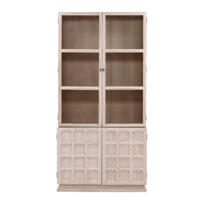 Henry & Mason - Fordd Whitewashed Elm Wood Storage Cabinet with Shelves - DV7085 veiw 2